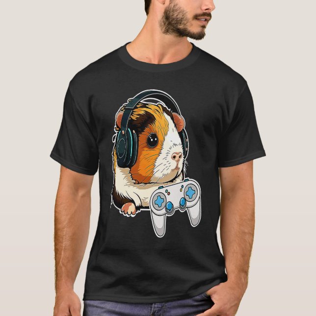 Guinea Pig Mom Dad  Piggy  Chew Cage  7 T-Shirt (Front)