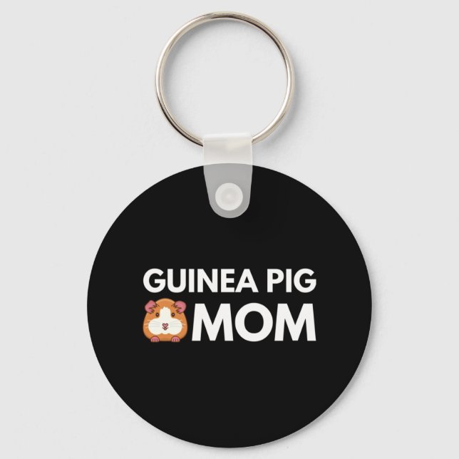 Guinea Pig Mom Key Ring (Front)