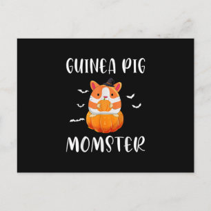 Guinea Pig Momster Pumpkin Monster Funny Halloween Postcard