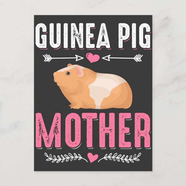 Guinea Pig Mother Rodent Pet Love Postcard (Front)