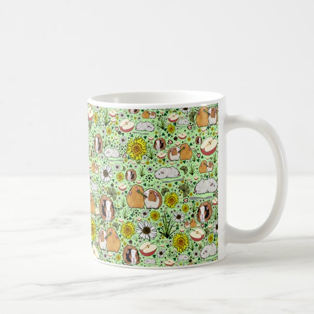 Guinea Pig Mug in Green (Right)