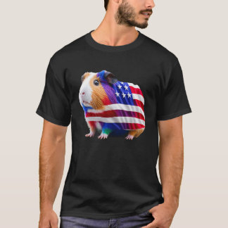 Guinea Pig Mum Dad Funny Piggy 4th July T-Shirt