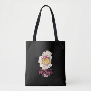Guinea Pig Mum Floral Mors Day And Christmas Gift Tote Bag
