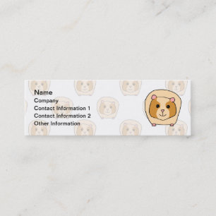 Guinea Pig on a pattern of paler Guinea Pigs. Mini Business Card