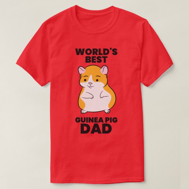 Guinea Pig Papa Gift Worlds Best Guinea Pig Dad  T-Shirt (Design Front)