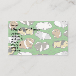 Guinea pig pattern business card