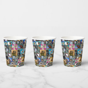 Guinea Pig Photo Collage, Paper Cups
