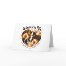 Guinea Pig Pile greeting card