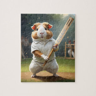 Guinea Pig Playing Cricket,  Jigsaw Puzzle