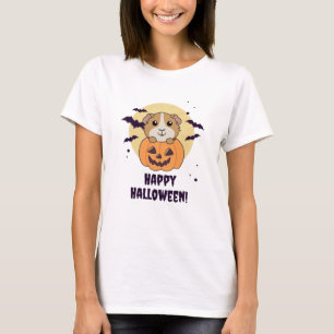 Guinea Pig Pumpkin Sweet Animals Happy Halloween T-Shirt