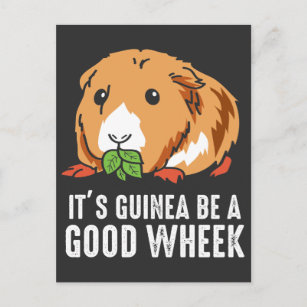 "Guinea Pig Pun Funny Pet Rodent Cavy " Postcard