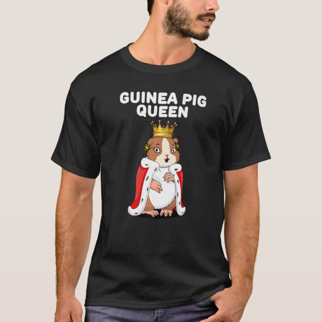 Guinea Pig Queen Girls Guinea Pig  Womens Guinea P T-Shirt (Front)
