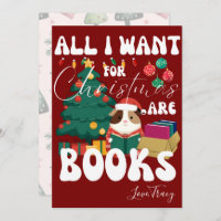 Guinea Pig Reading Book Under the Christmas Tree