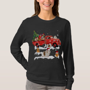 Guinea Pig Riding Red Truck Merry Christmas X-mas  T-Shirt