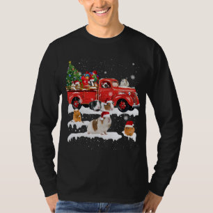 Guinea Pig Riding Red Truck Merry Christmas X-mas T-Shirt