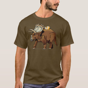 Guinea Pig Riding Triceratops Dinosaur Funny Graph T-Shirt