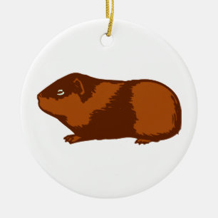 GUINEA PIG ROUND ORNAMENT