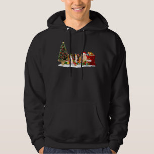 Guinea Pig Santa Hat Christmas Lights Xmas Hoodie