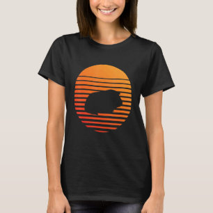 Guinea Pig Shadow Silhouette In Front Of A Sun T-Shirt