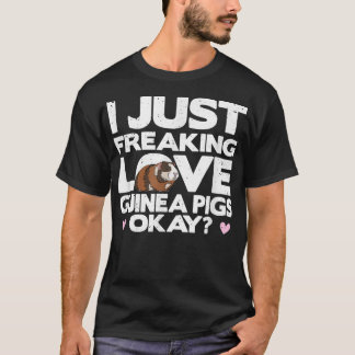 Guinea Pig Shirt, Freaking Love Guinea Pigs Tee, G T-Shirt