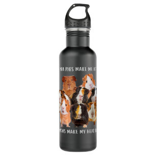 Guinea Pig Shirt Make Me Happy Guinea Pig  710 Ml Water Bottle