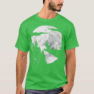 Guinea Pig Silhouette At Night With A Moon - Guine T-Shirt