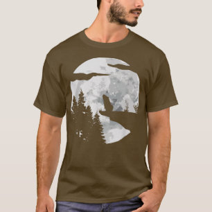 Guinea Pig Silhouette At Night With A Moon - Guine T-Shirt