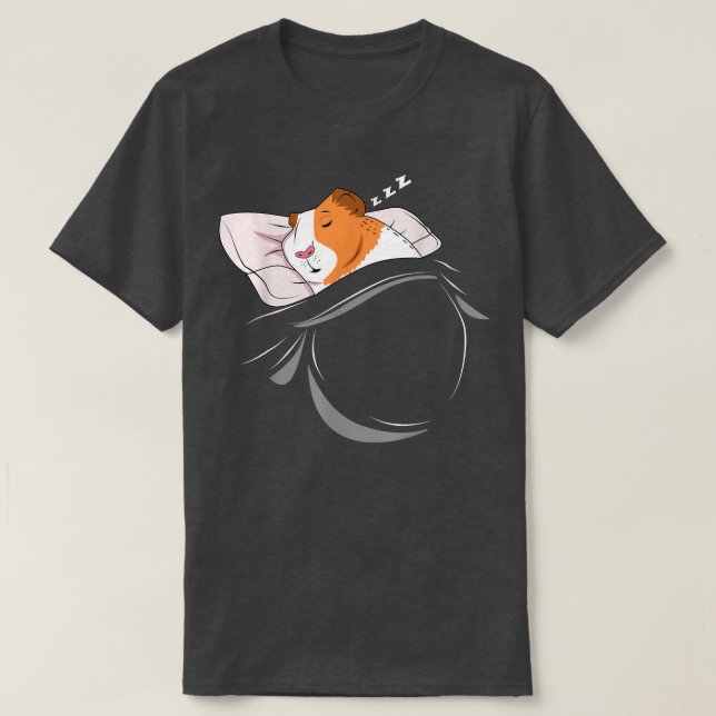 Guinea Pig Sleep Pyjamas Nap Gift Guinea Pig  T-Shirt (Design Front)