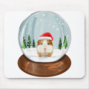 Guinea pig snow globe xmas pjs outfit christmas.pn mouse pad