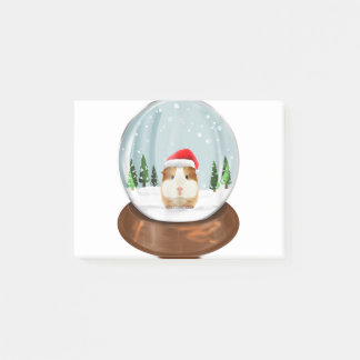 Guinea pig snow globe xmas pjs outfit christmas.pn post-it notes