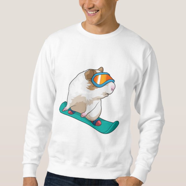 Guinea pig Snowboarder Snowboard Sweatshirt (Front)