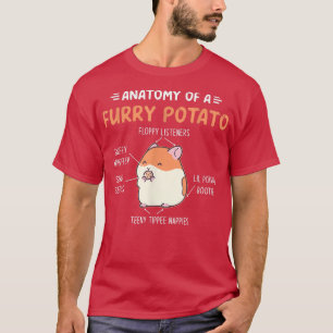 guinea pig t anatomy Of A Furry Potato Guinea Pig T-Shirt