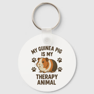 Guinea Pig Therapy Animal Keychain