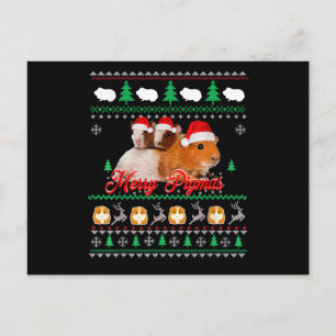 Guinea Pig Ugly Christmas Guinea Pig Christmas Postcard