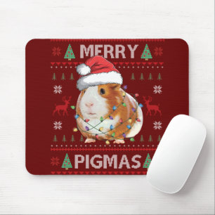 Guinea Pig Ugly Christmas Sweater Merry Pigmas Mouse Pad