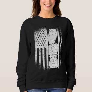 Guinea Pig Usa American Flag Guinea Pig Sweatshirt