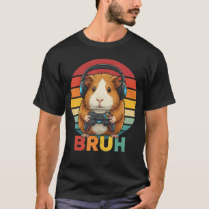 Guinea Pig Video Games Guinea Pig Bruh Retro Guine T-Shirt