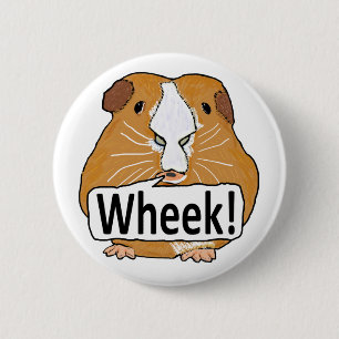 Guinea Pig Wheek 6 Cm Round Badge