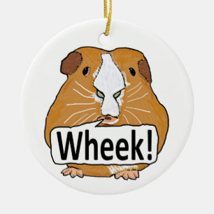 Guinea Pig Wheek Ceramic Tree Decoration