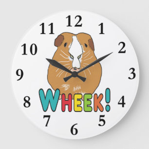 Guinea Pig Wheek Large Clock
