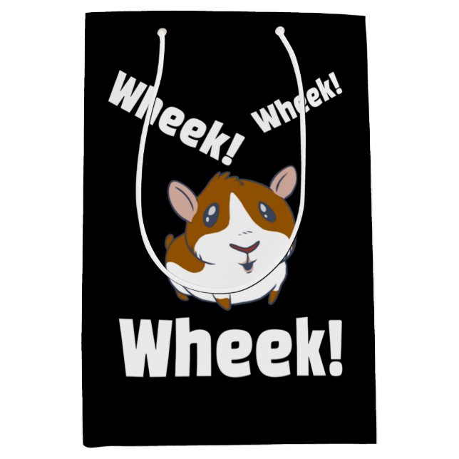 Guinea pig Wheek! Wheek! Medium Gift Bag (Front)