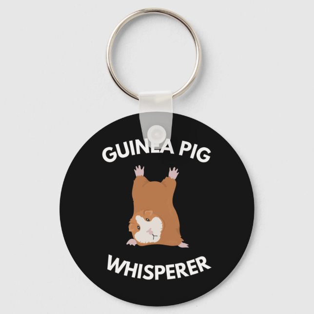 Guinea Pig Whisperer Key Ring (Front)