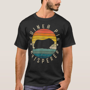 Guinea Pig Whisperer Vintage Sunset Pet Rodent Gif T-Shirt