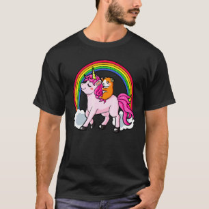 Guinea Pig White Unicorn Horse Mystical Rainbow Ca T-Shirt