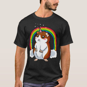 Guinea Pig White Unicorn Mystical Horse Horn Roden T-Shirt