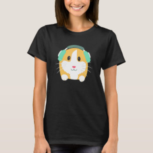 Guinea Pig With Headphones Guinea Pig T-Shirt