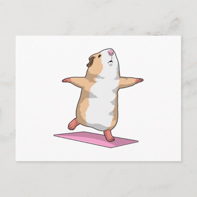 Guinea pig Yoga Meditation Fitness Postcard (Front)