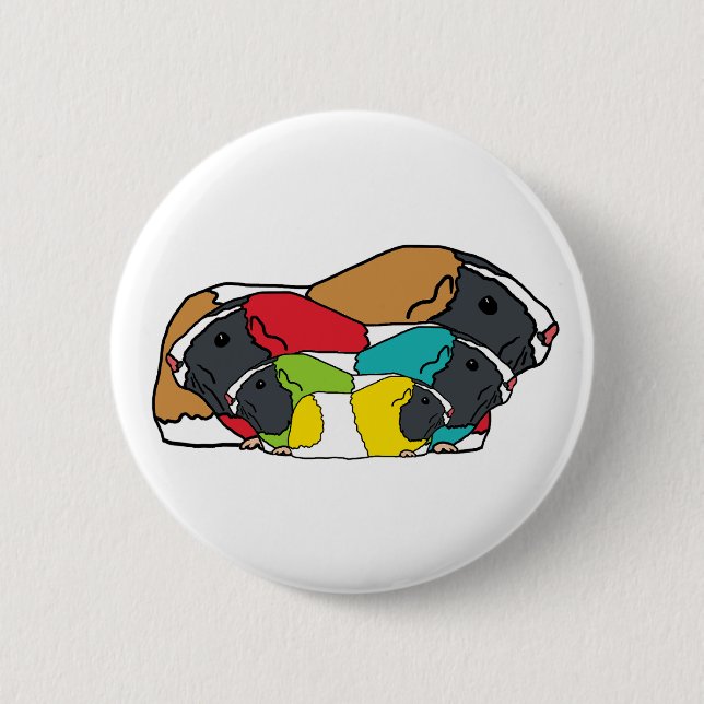 Guinea Pigs 6 Cm Round Badge (Front)