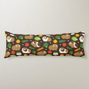 Guinea Pigs And Their Treats Body Cushion