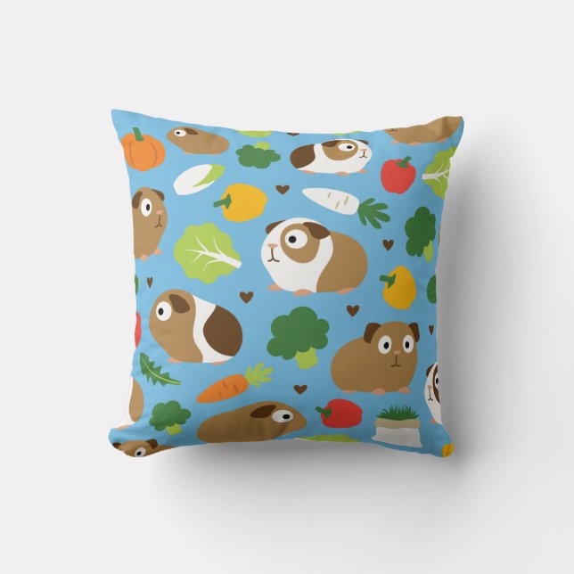 Guinea Pigs And Their Treats Cushion (Front)